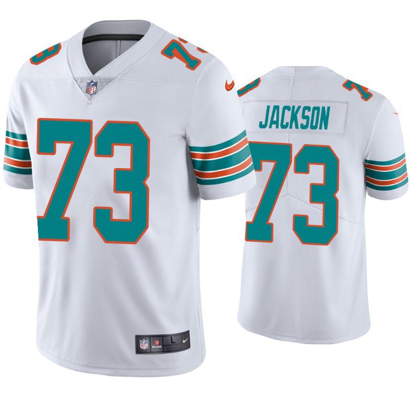 Men Miami Dolphins 73 Austin Jackson Nike White Limited NFL Jersey
